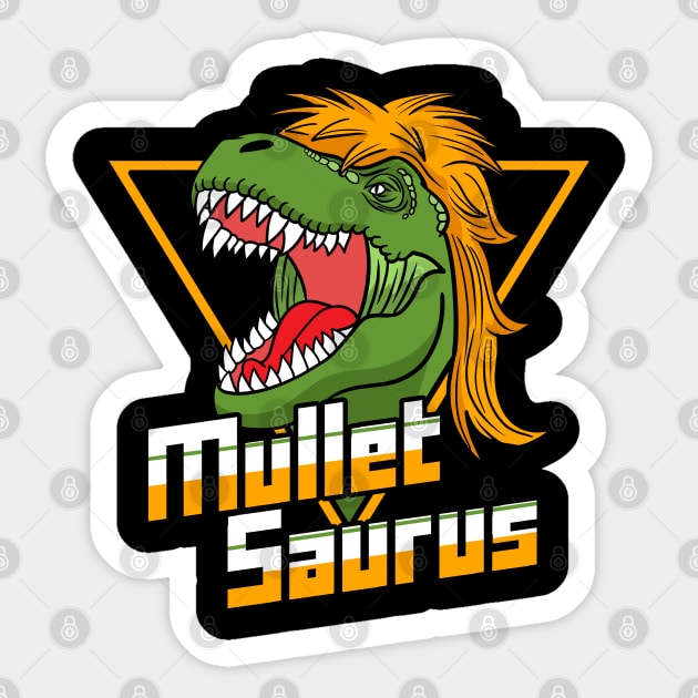 Mullet Saurus Sticker by nickbeta